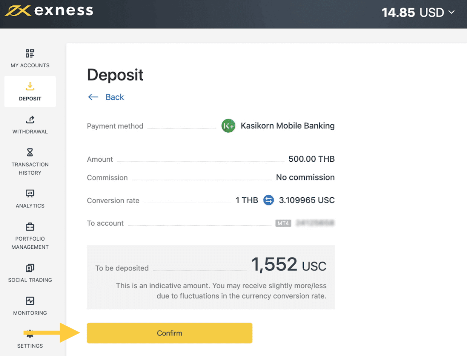 ထိုင်းနိုင်ငံရှိ Kasikorn Mobile Banking ကို အသုံးပြု၍ Exness တွင် ငွေသွင်းခြင်းနှင့် ငွေထုတ်ခြင်း။ ထိုင်းနိုင်ငံရှိ Kasikorn Mobile Banking ကို အသုံးပြု၍ Exness တွင် ငွေသွင်းခြင်းနှင့် ငွေထုတ်ခြင်း။