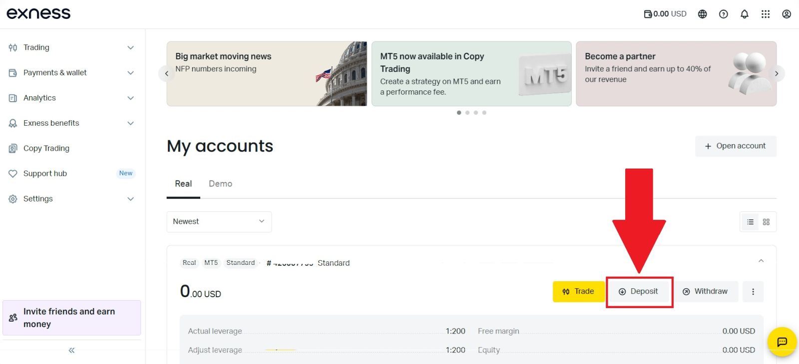 Slik setter du inn penger på Exness i 2026: Innskuddsmetoder, gebyrer og behandlingstid Slik setter du inn penger på Exness i 2026: Innskuddsmetoder, gebyrer og behandlingstid